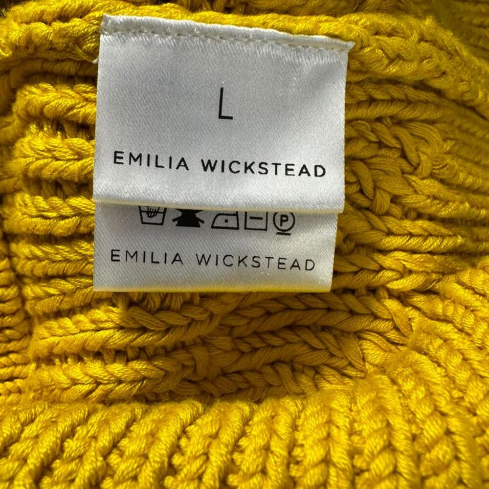 Emilia Wickstead Buttoned Cardigan in Yellow Silk - Picture 5 of 7